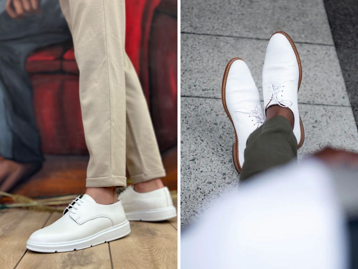 Giày tây trắng phù hợp phong cách sang trọng