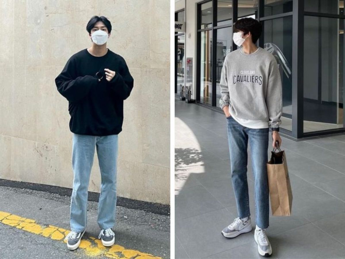 Đơn giản nhưng đầy cá tính với áo sweatshirt và quần jeans