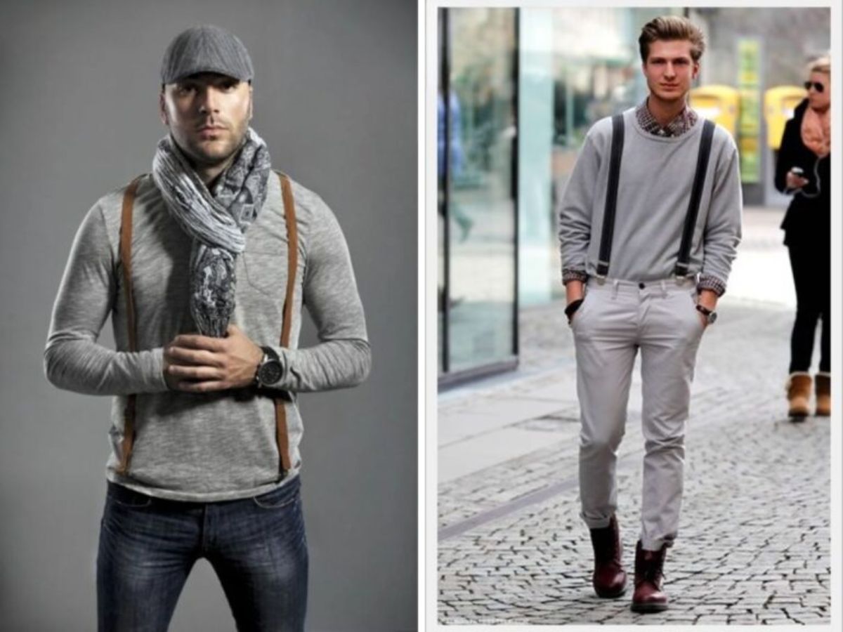 Kết hợp suspender với áo len chính là một lựa chọn thông minh