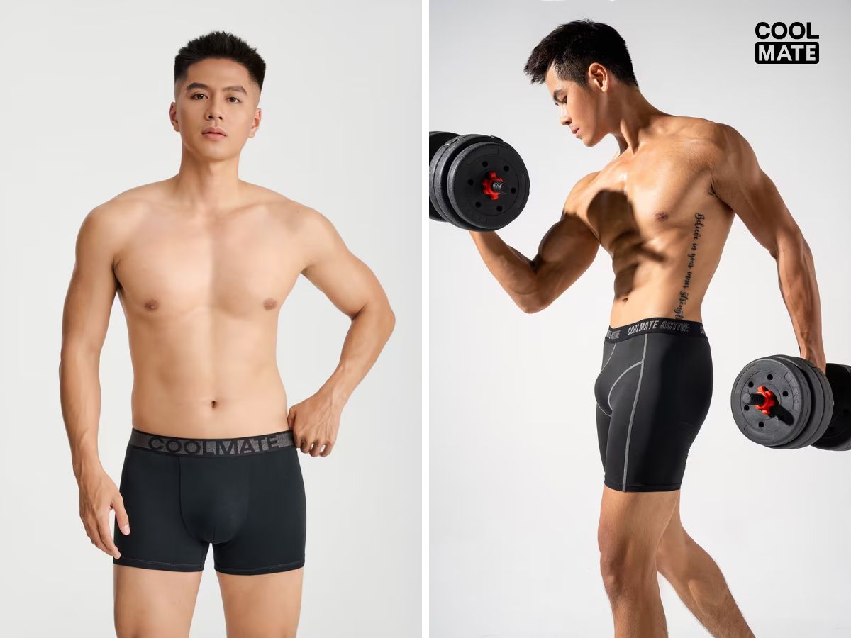 Mỗi kiểu dáng quần lót nam phù hợp từng hoạt động