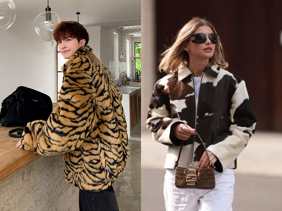 Quyến rũ và phá cách với họa tiết da thú