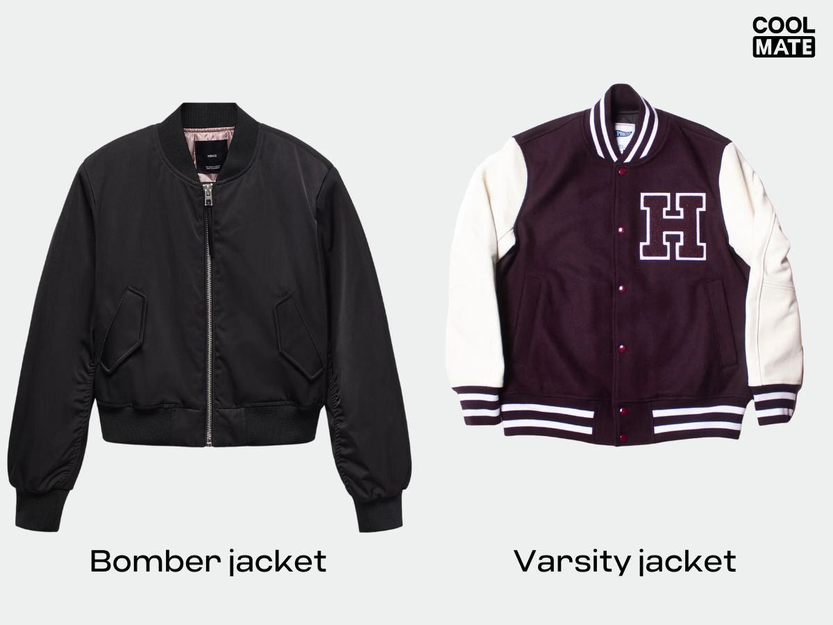 Phân biệt form dáng áo bomber và áo varsity