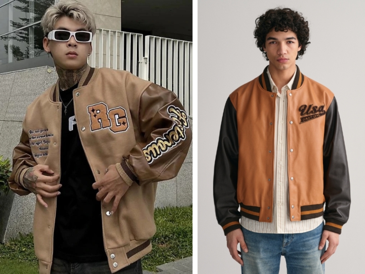 Phân biệt Bomber và Varsity Jacket
