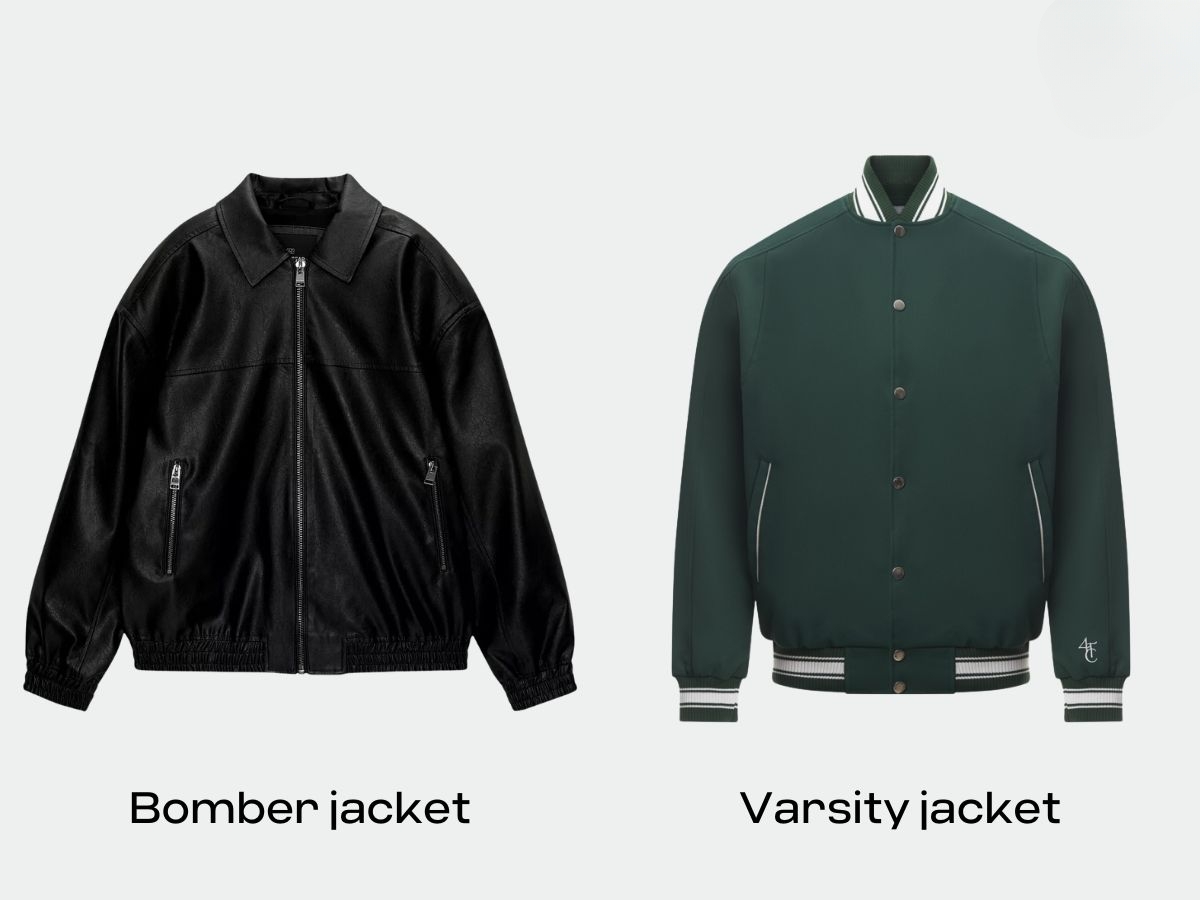Phân biệt Bomber và Varsity Jacket
