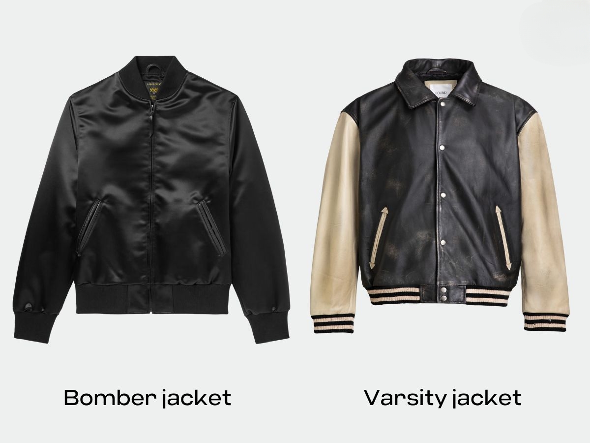 Phân biệt Bomber và Varsity Jacket