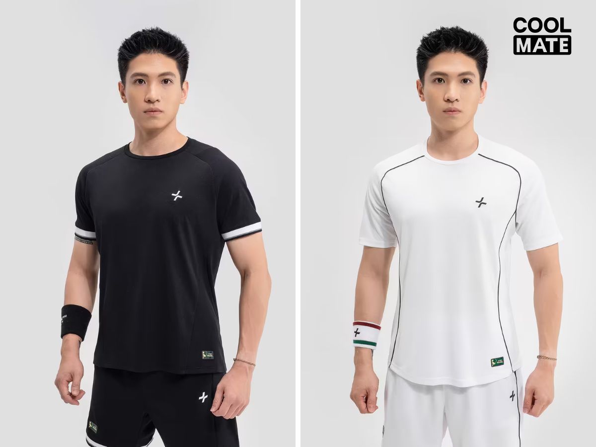 Áo thun pickleball Coolmate được tối ưu chất liệu mang đến sự thoải mái
