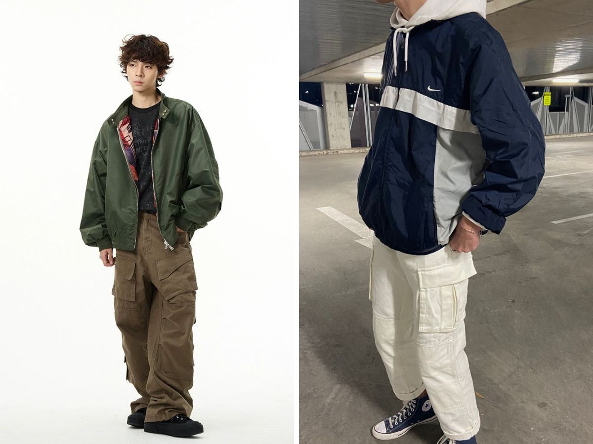 Thêm bụi bặm với áo khoác dù và quần cargo