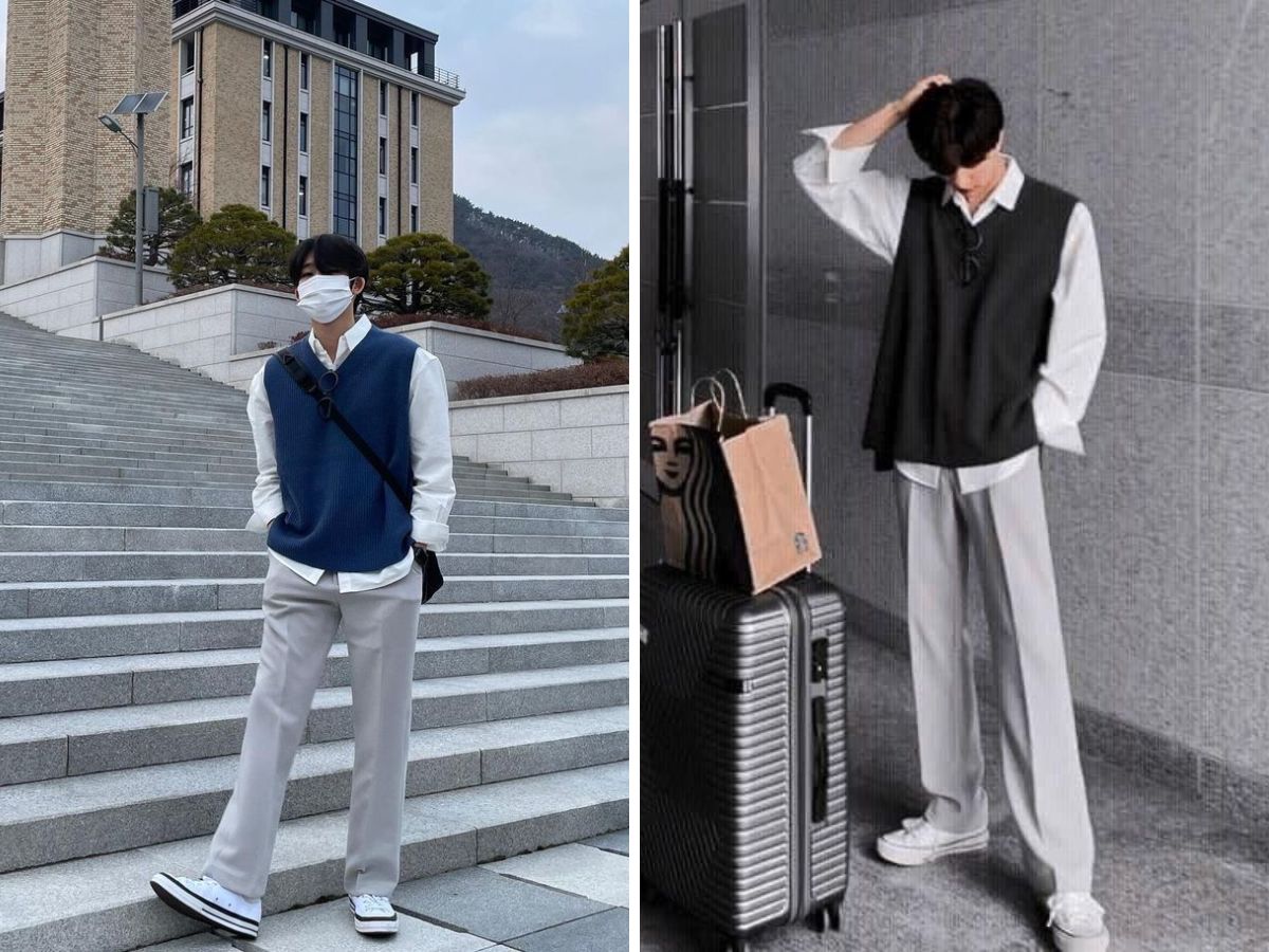 Áo ghi-lê len và sơ mi Hàn Quốc giúp tăng thêm vẻ ấm áp và thời thượng