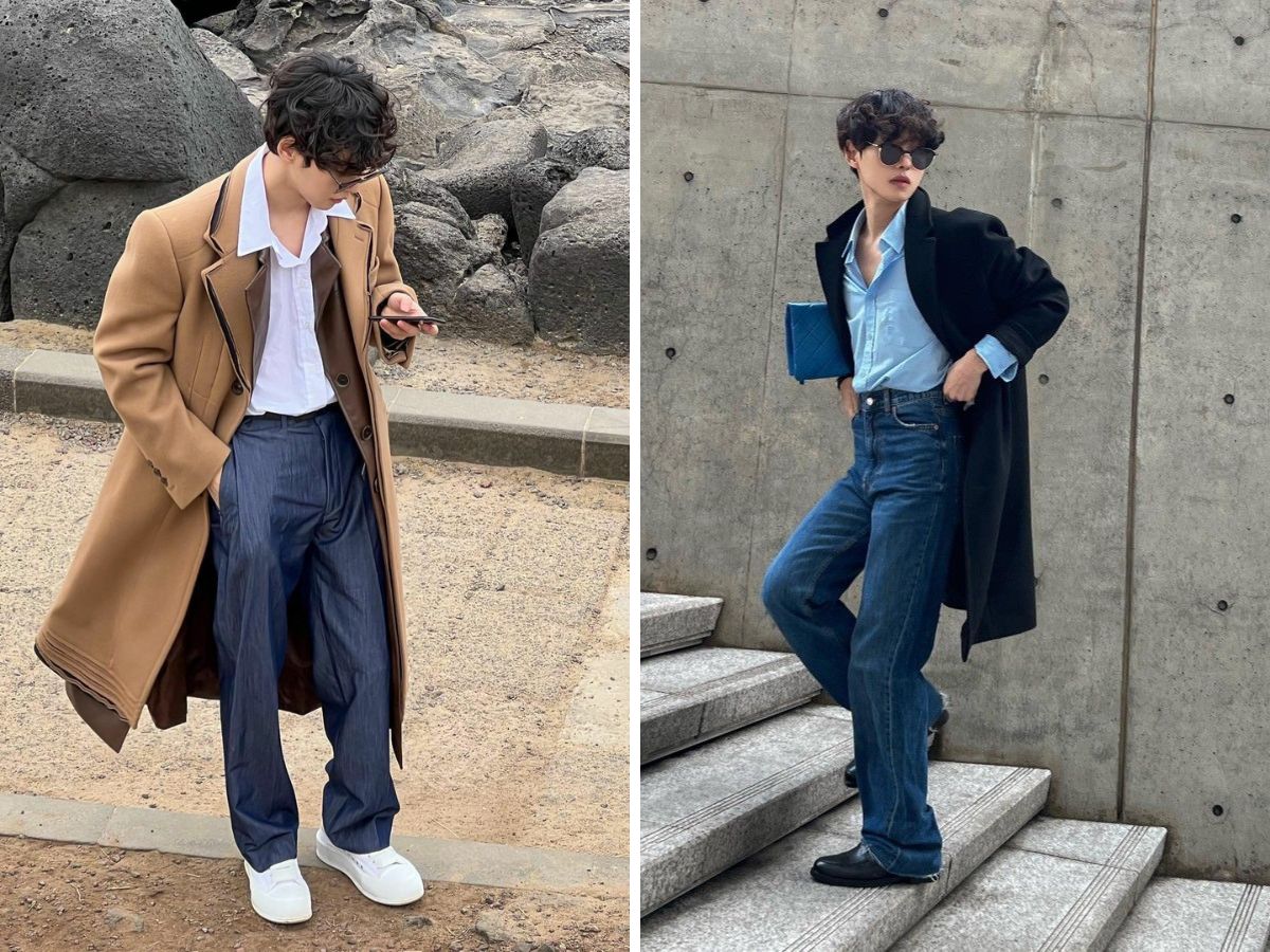 Phong cách lịch lãm với áo khoác măng tô phối cùng sơ mi cho mùa đông