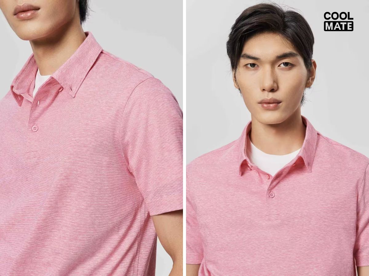 Bạn có thể sắm áo polo hồng chất lượng từ Coolmate