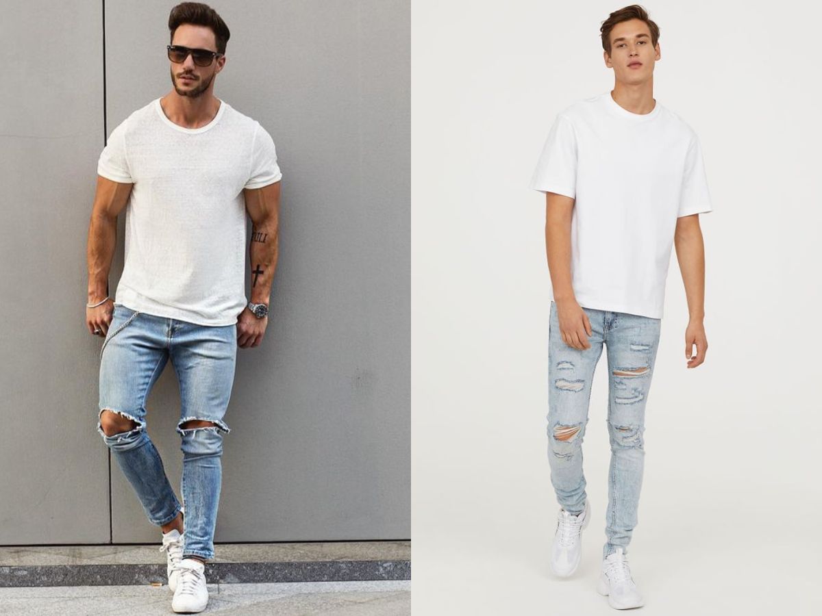Tổng hợp các mẫu quần Jeans rách nam cực chất cho chàng