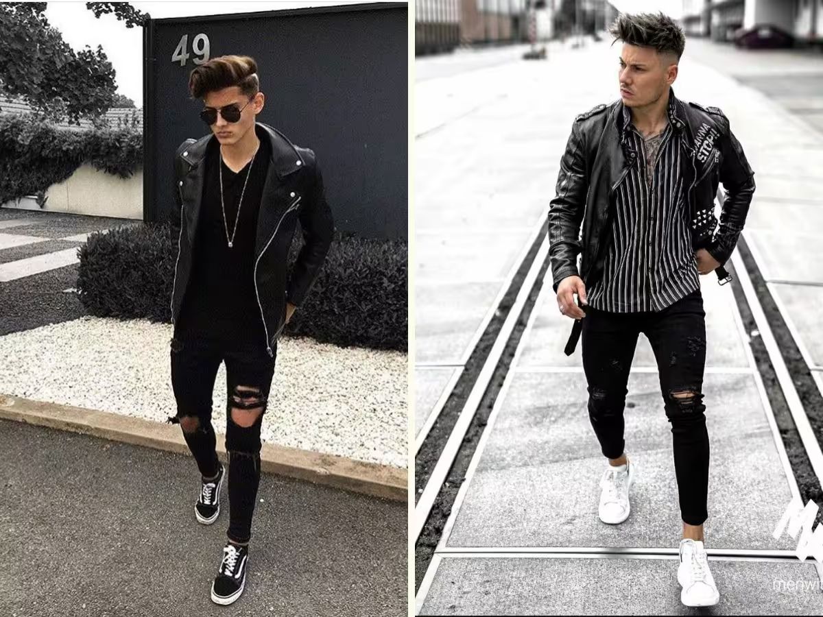 Tổng hợp các mẫu quần Jeans rách nam cực chất cho chàng