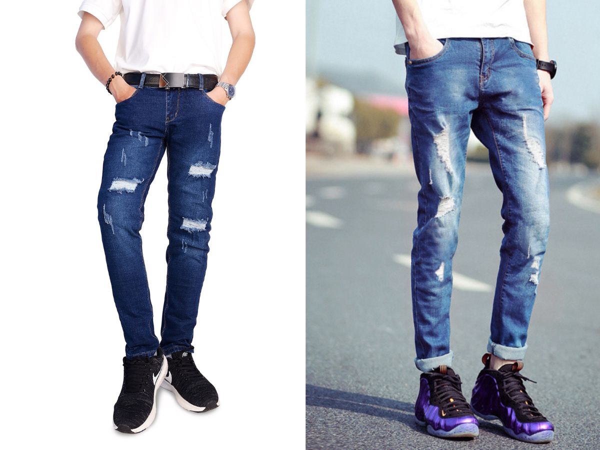 Tổng hợp các mẫu quần Jeans rách nam cực chất cho chàng