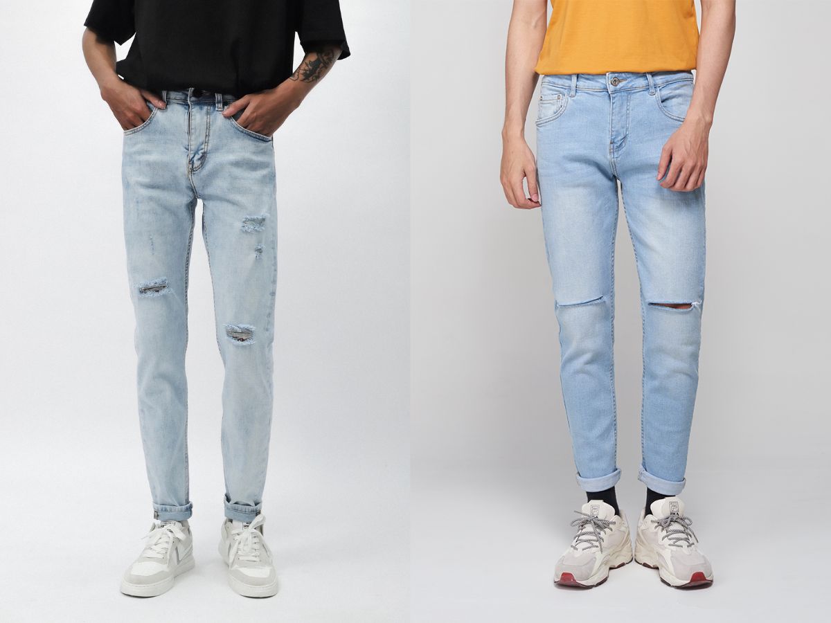 Tổng hợp các mẫu quần Jeans rách nam cực chất cho chàng