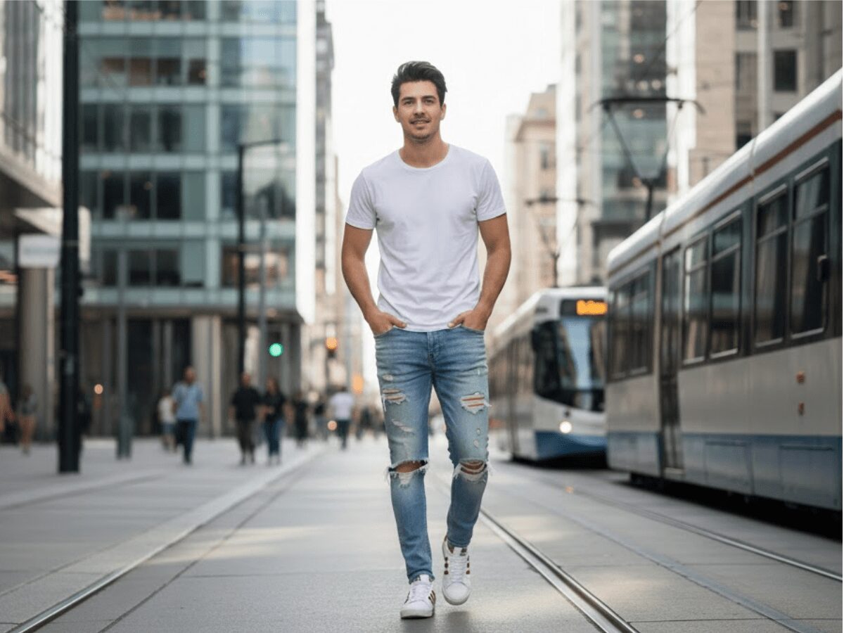 Quần jeans rách nam thể hiện sự cá tính và phong cách nổi bật