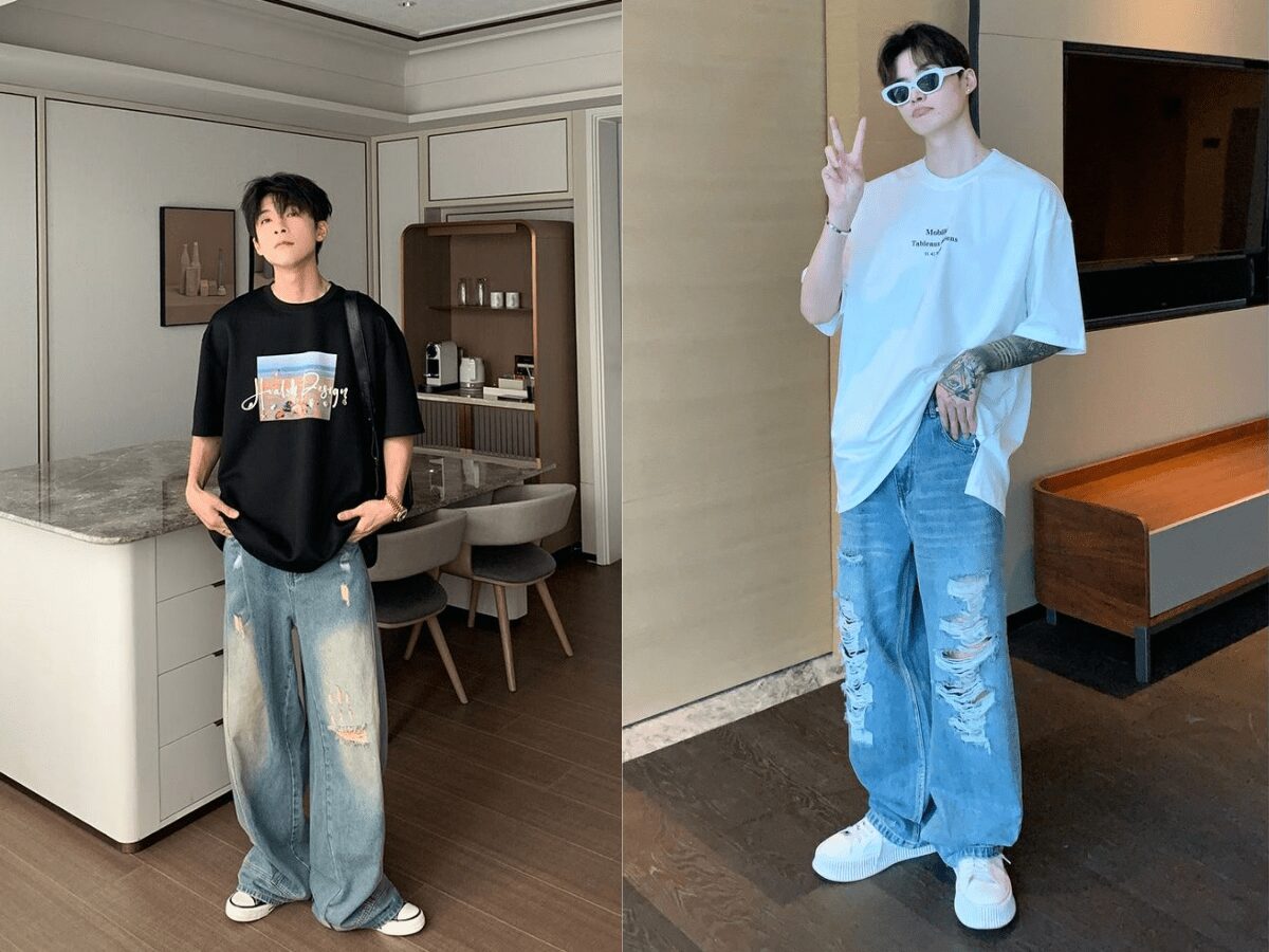 Chọn quần jeans rách phù hợp với gu riêng