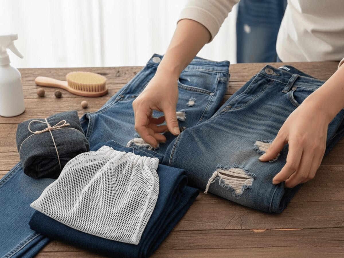 Bảo Quản Quần Jeans Rách Nam đúng cách 