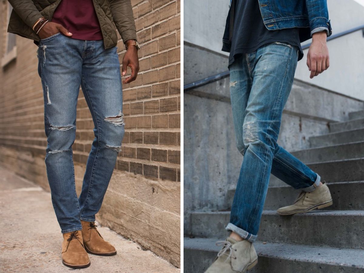 Đơn giản nhưng phong cách cùng quần jean rách