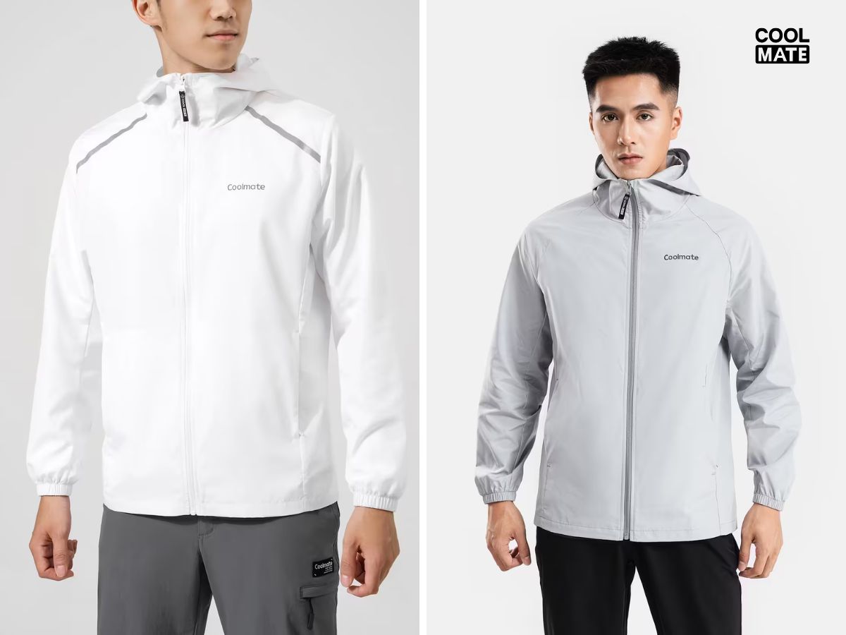 Mua áo khoác Coolmate tramg bị khoá YKK bền bỉ