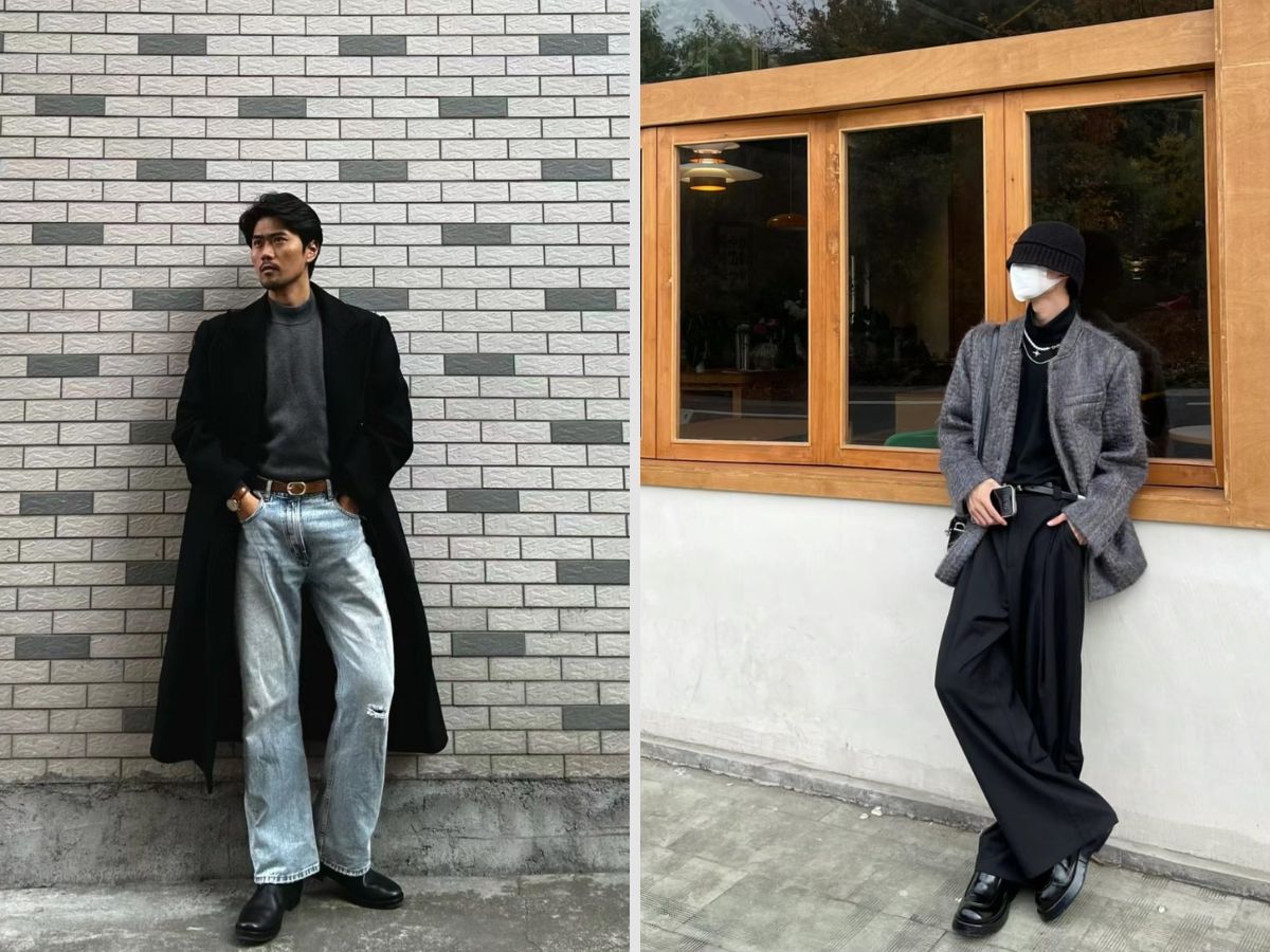 Đơn giản, tinh tế cùng áo len phối, quần jeans/chino và áo khoác