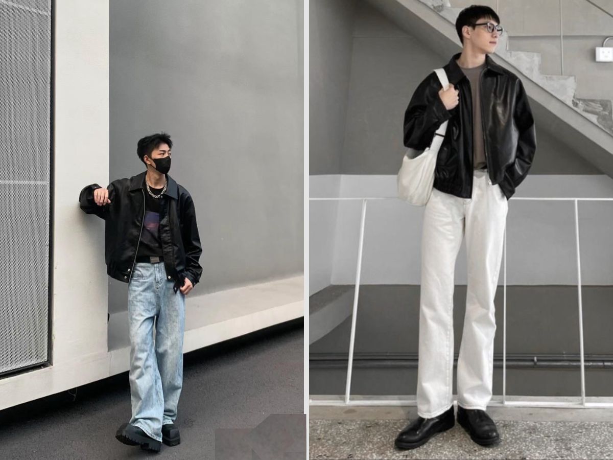 Chất lừ, cá tính cùng áo khoác da/denim và quần jeans rách/quần jogger