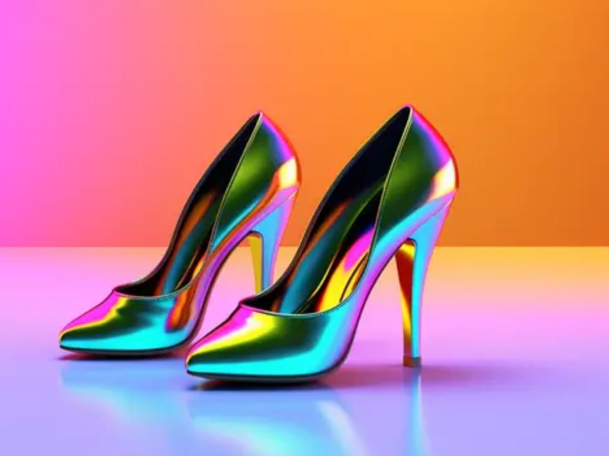 Một đôi giày cao gót hologram sẽ là điểm nhấn mà không cầu kỳ