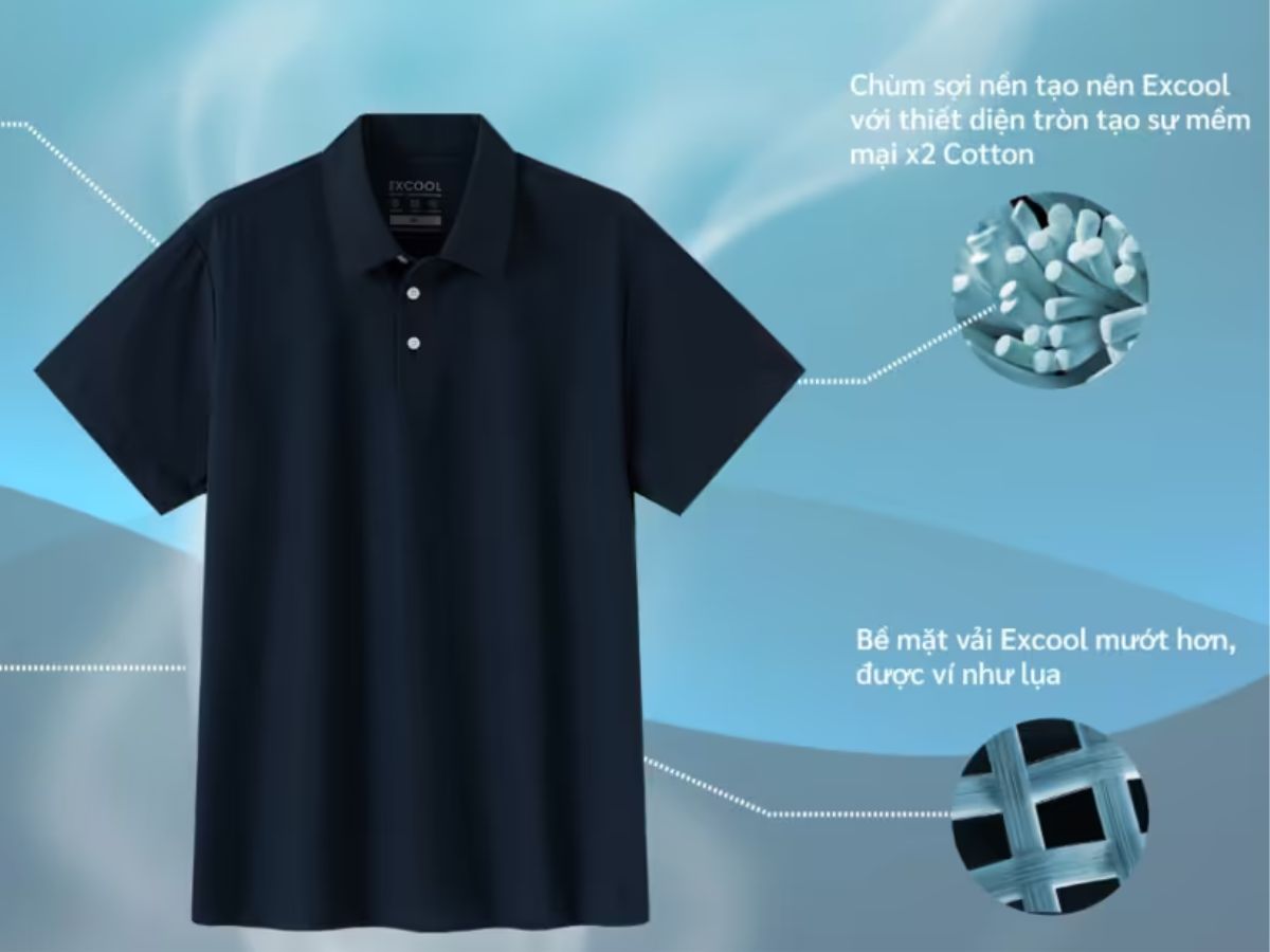 Vải Coolmate Excool đỉnh cao của sự thoáng khí và thấm hút