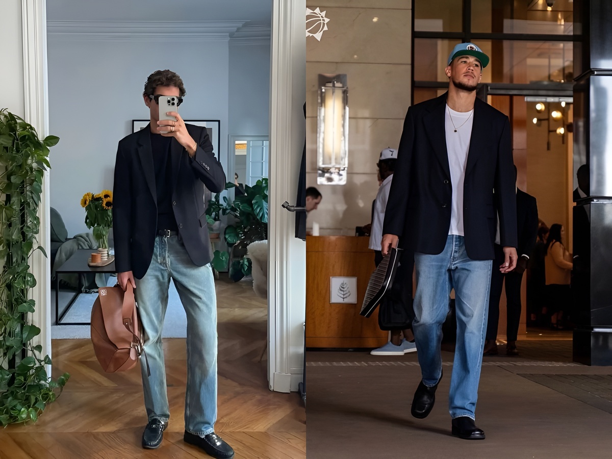 Nếu bạn là một chàng trai năng động thì sự kết hợp giữa áo pull, quần jean và áo vest sẽ là một gợi ý không tồi