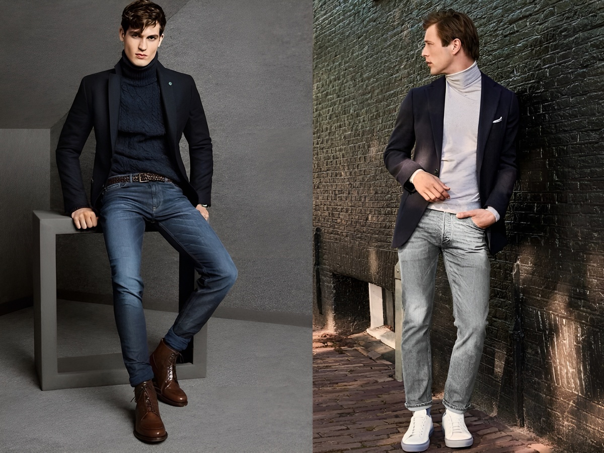 Thời tiết se lạnh là thời điểm thích hợp để bạn diện áo cổ lọ và vest