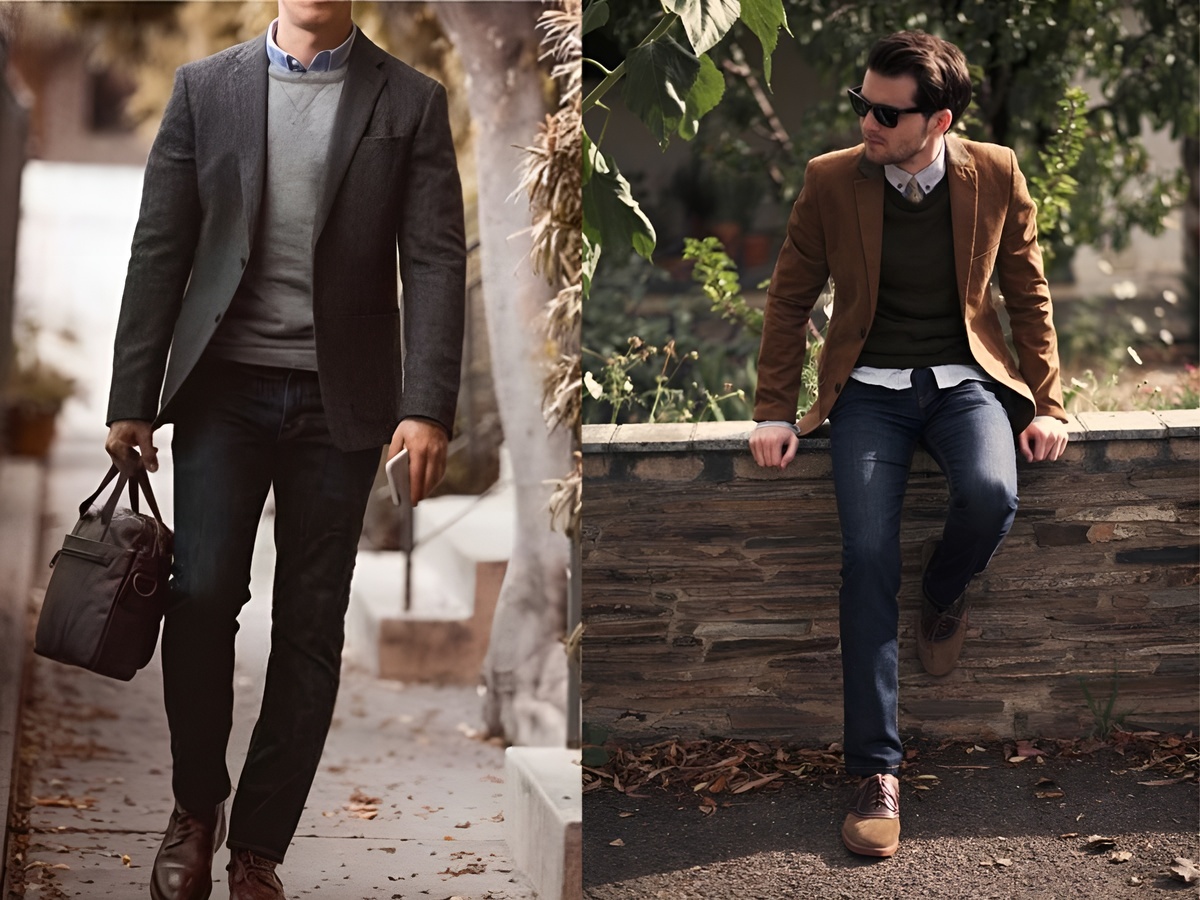 Cách phối áo vest nam với quần jean này mang đến vẻ ngoài lịch lãm cho người mặc