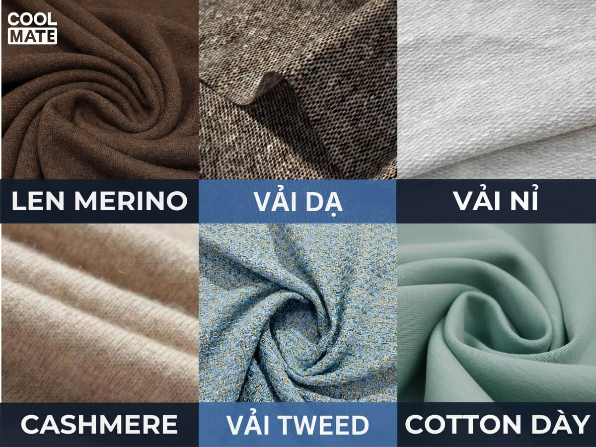 chất liệu cho đồ mùa đông