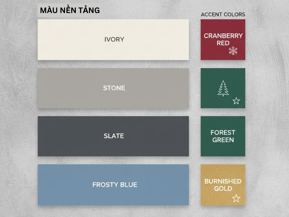 bảng màu cho đồ mùa đông