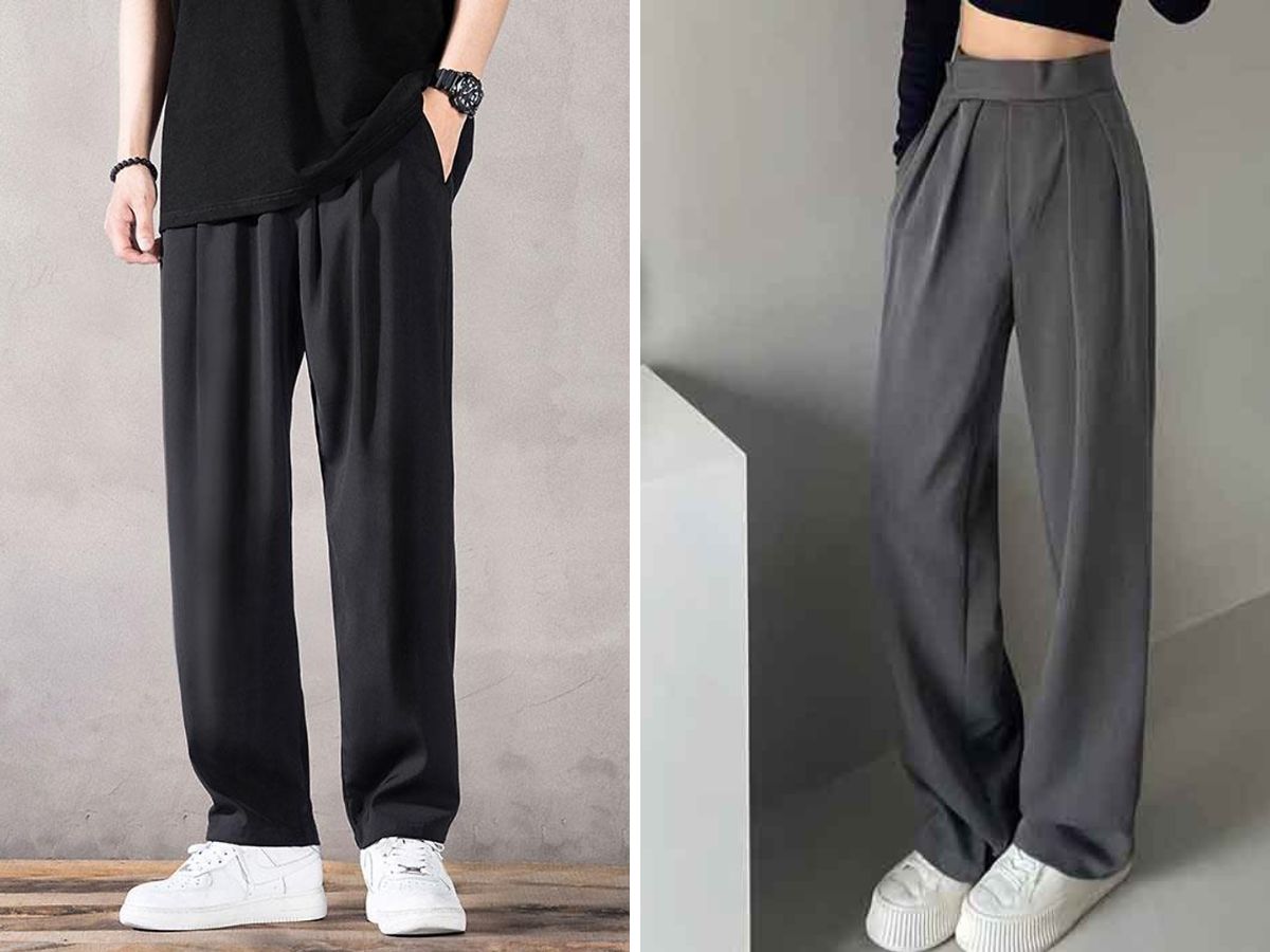 Quần vải ống rộng mang lại vẻ sang trọng, mềm mại và giữ ấm vượt trội