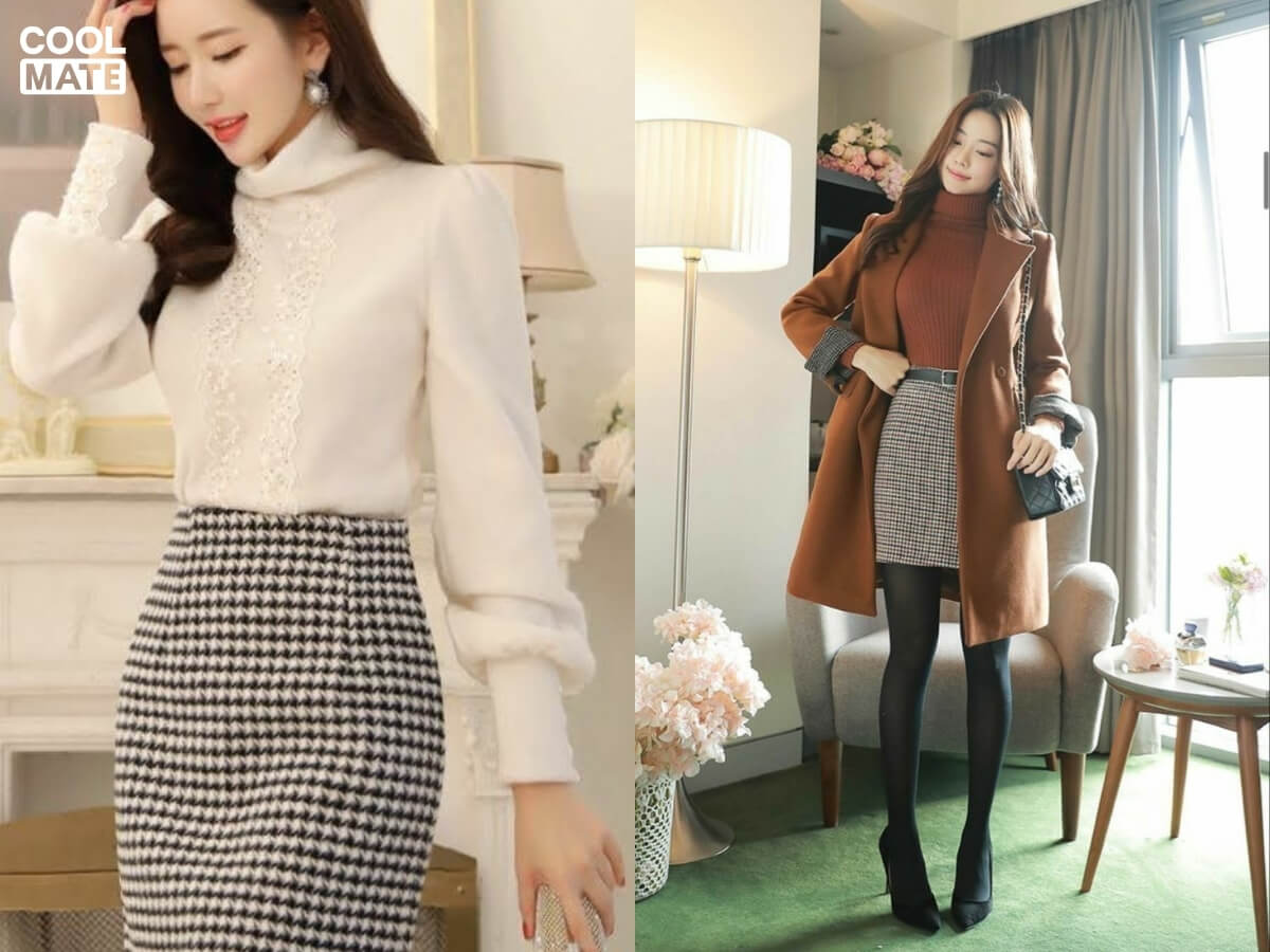 Chân váy dạ/tweed