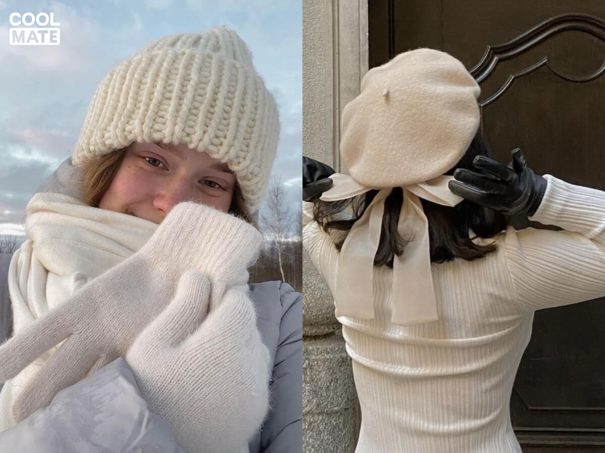 Găng tay da sang trọng hay len dệt tinh xảo vừa giữ ấm vừa tăng nét thanh lịch cho outfit mùa đông