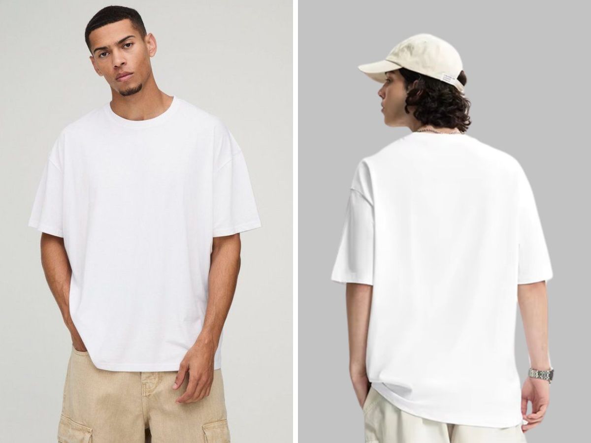 Hình ảnh giúp dễ hình dung khái niệm áo thun tay lỡ là gì