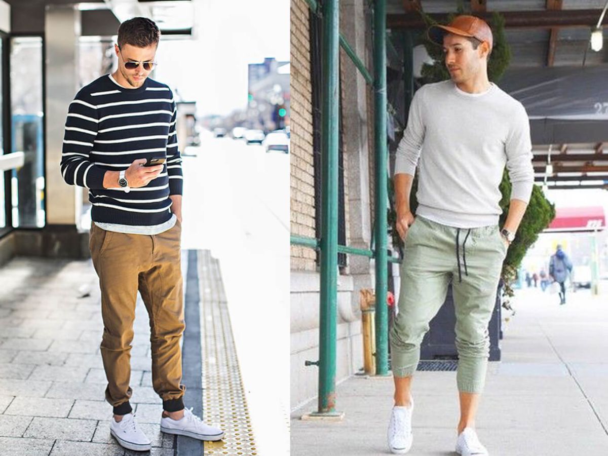 Giày thể thao và quần jogger thoải mái, năng động hết cỡ