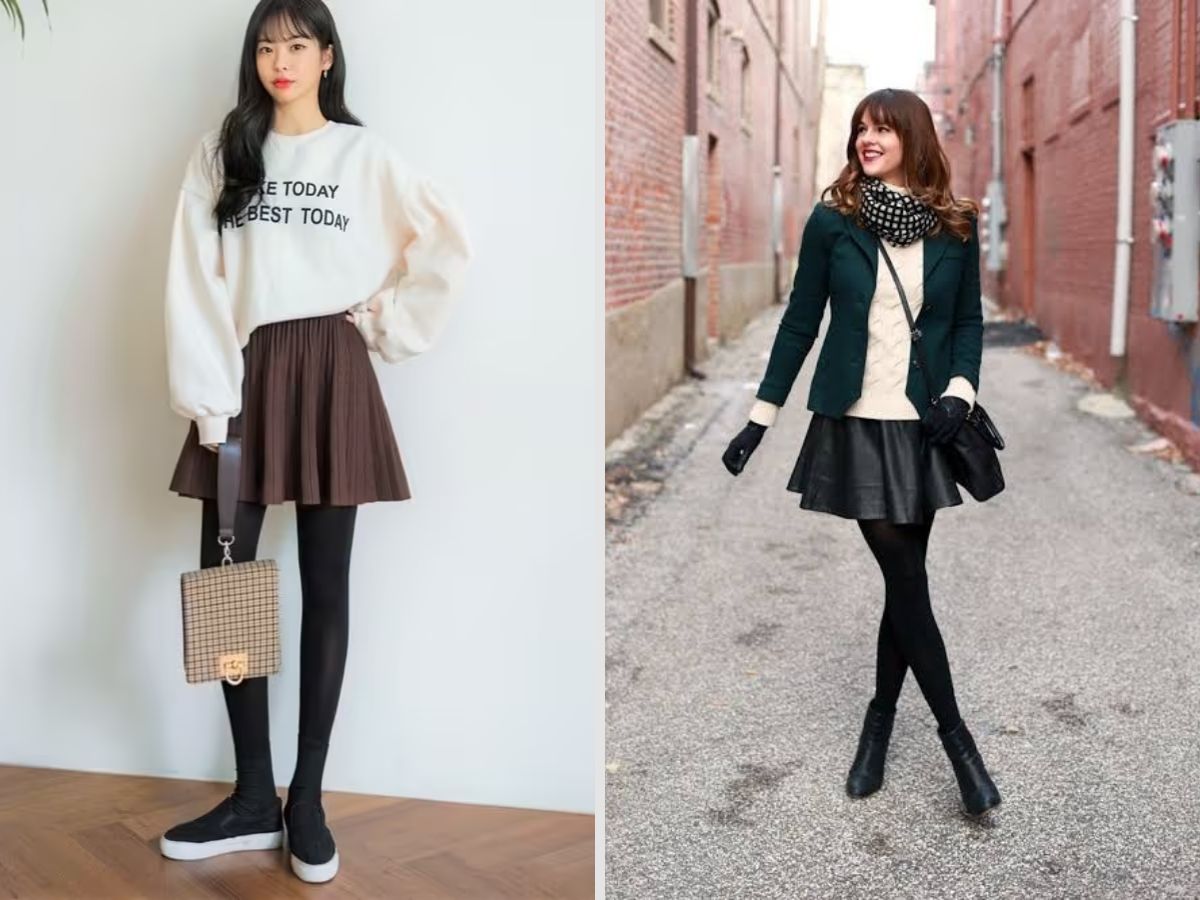 Năng động, hack dáng cùng Legging và chân váy ngắn