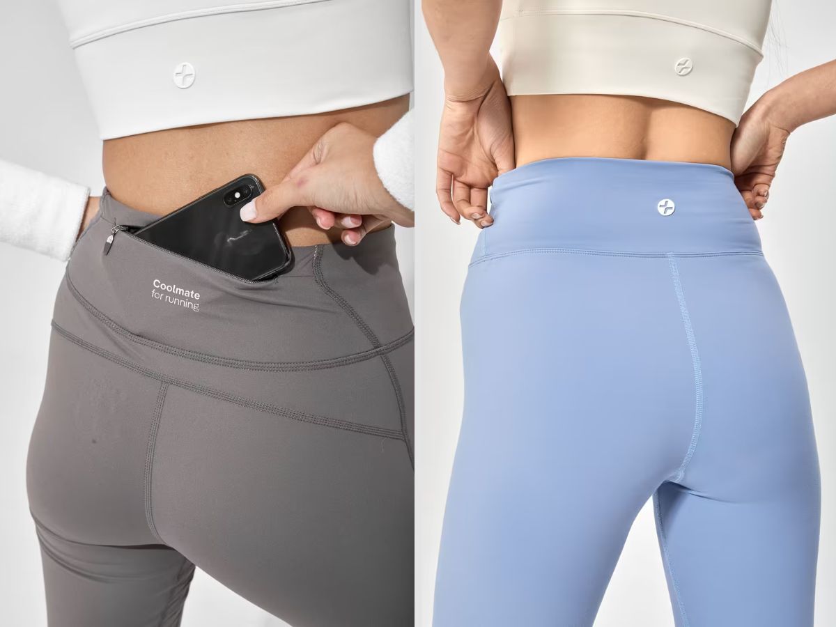 Sản phẩm quần legging công nghệ vải cao cấp như Coolflex của Coolmate