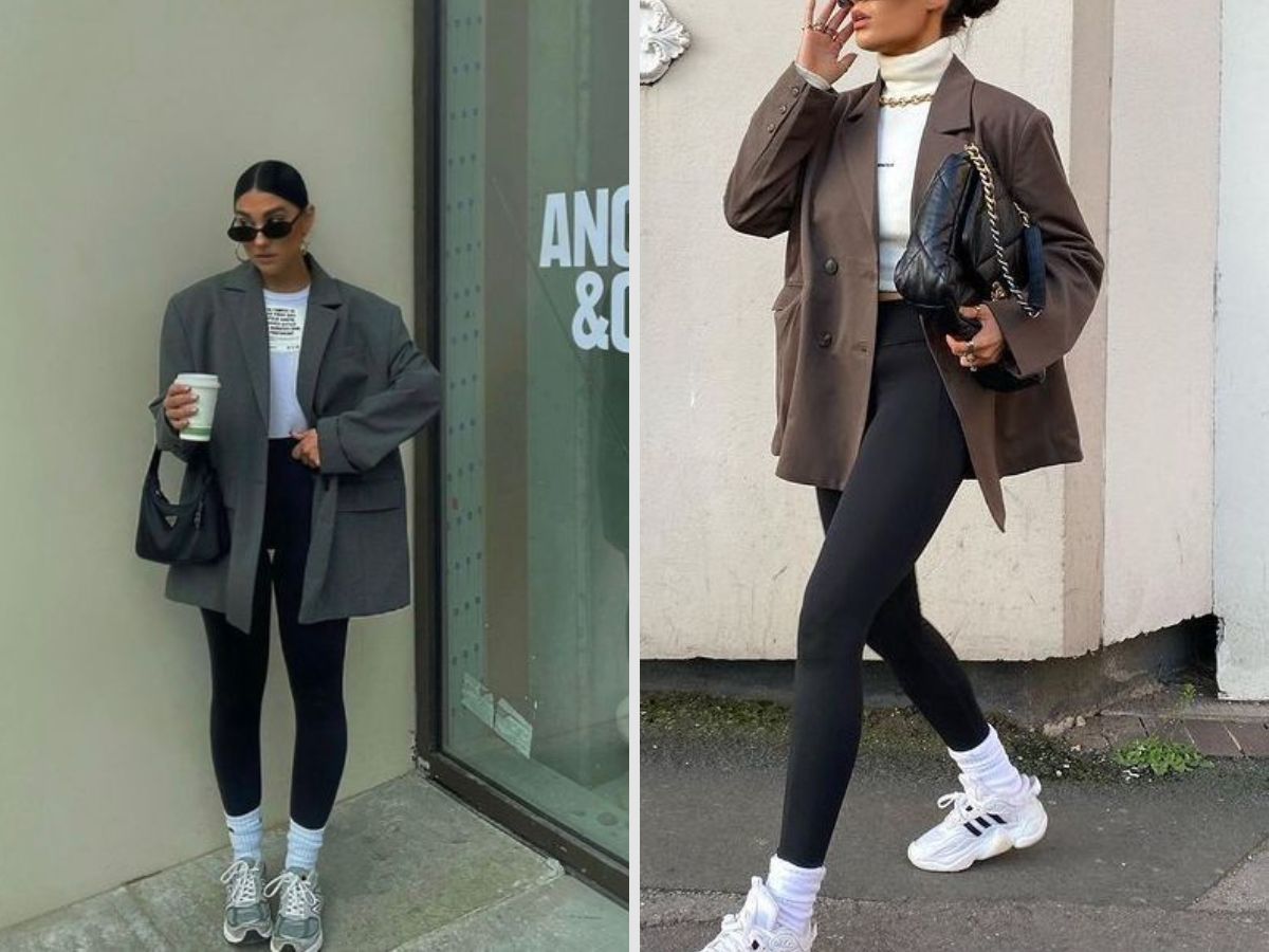 Thanh lịch bất ngờ cùng Legging và Blazer