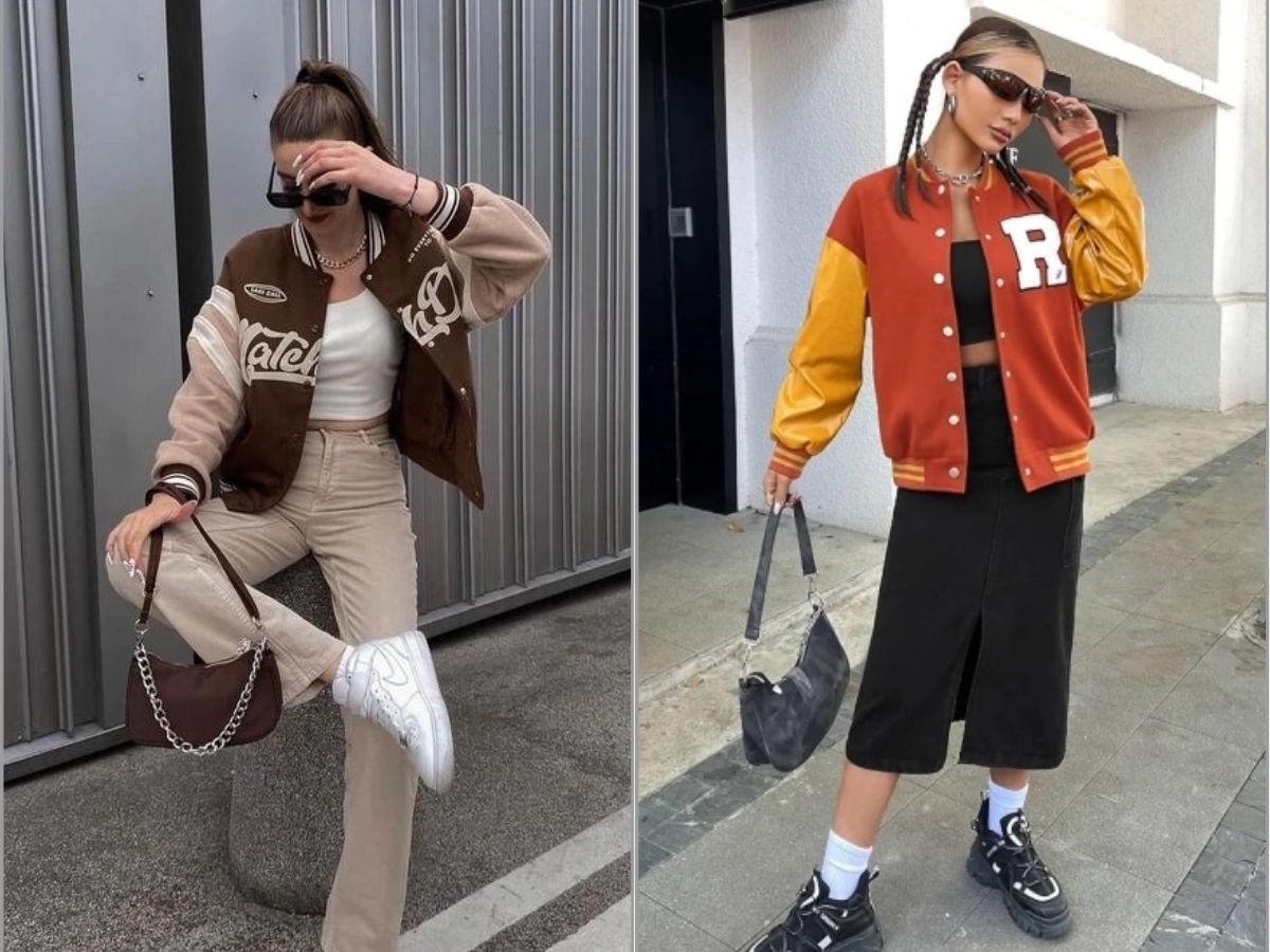 Khi phối đồ với áo bóng chày nữ túi xách và mắt kính sẽ giúp bạn trông thần thái hơn