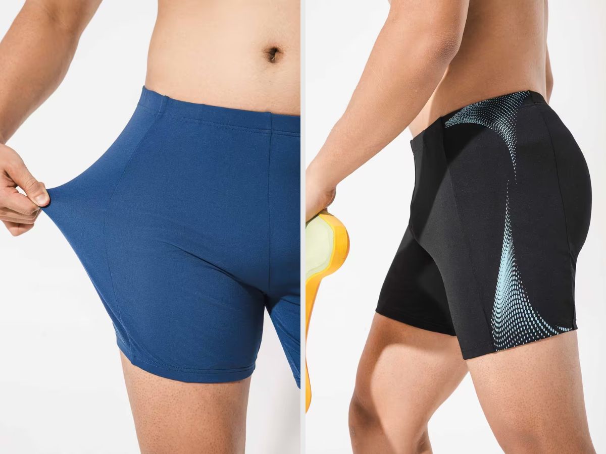 Quần bơi AquaShort 5 inch sử dụng chất liệu pha Recycled Polyester và Polyester PBT