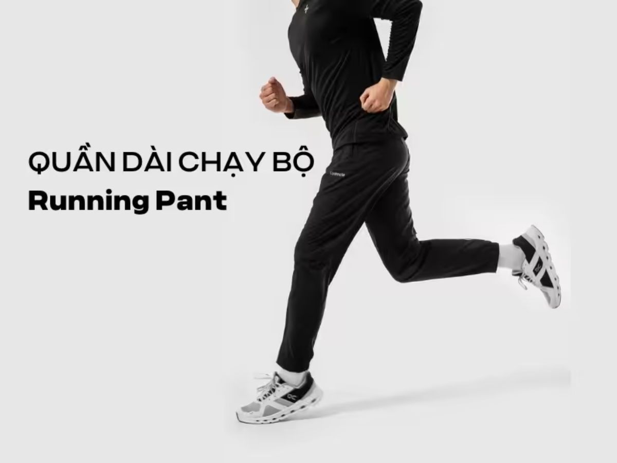Quần dài chạy bộ Running Pant phối cùng áo thun