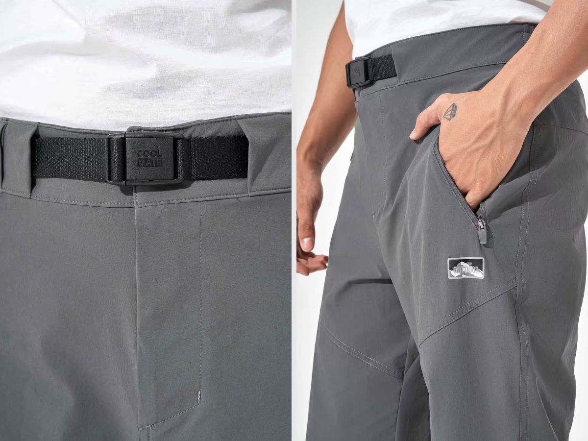 Thiết kế có độ linh hoạt cao với đai quần có khả năng tăng/giảm kích cỡ