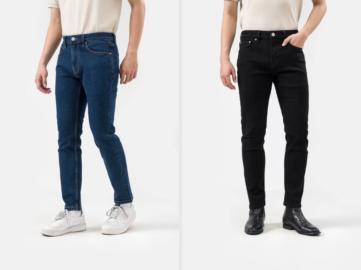 Review Quần Jeans Nam Basics dáng Slim fit