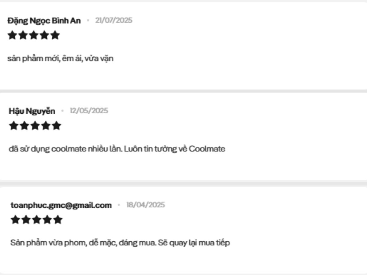 Chia sẻ của khách hàng khi dùng Quần Jeans Nam Basics dáng Slim fit trên website