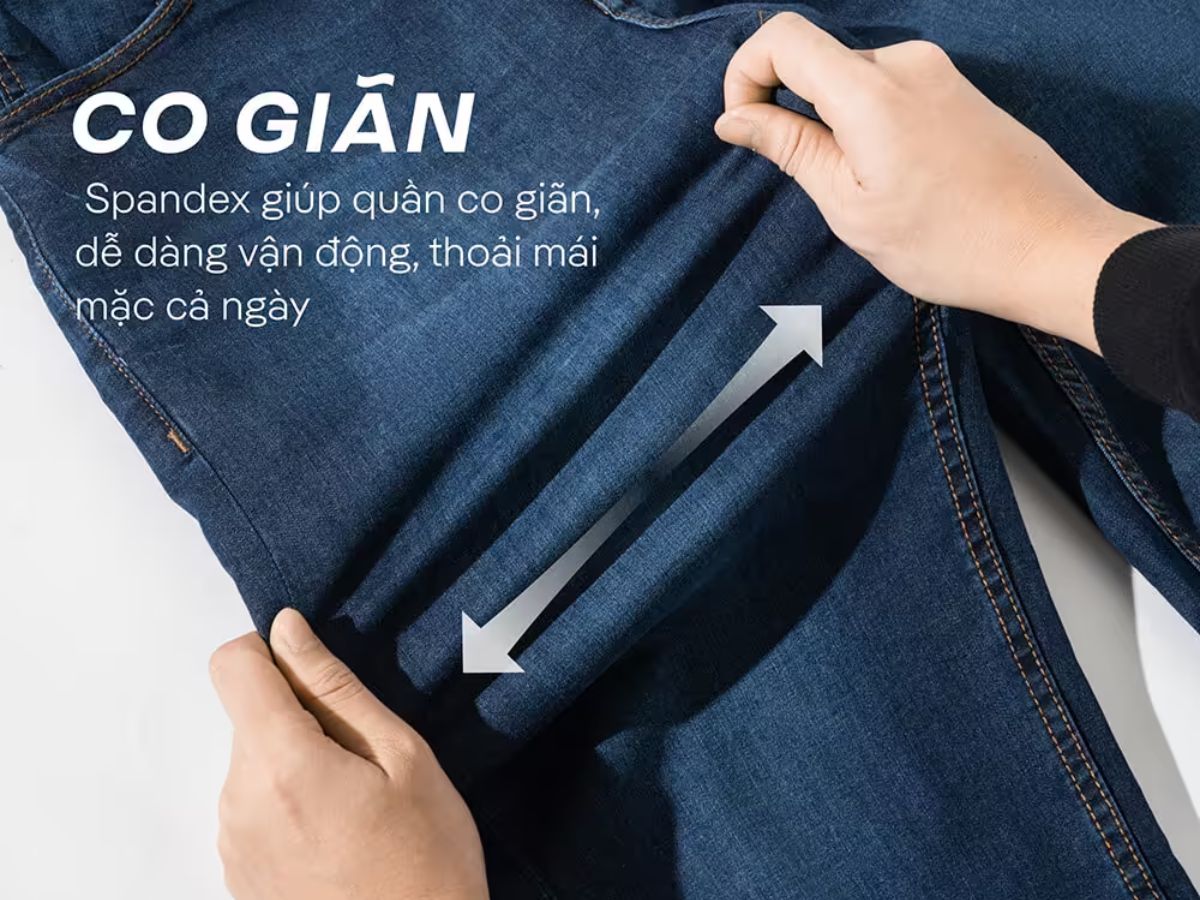 Sợi vải kết hợp giữa Cotton và Spandex tạo nên chất liệu co giãn, mềm mại và thoải mái