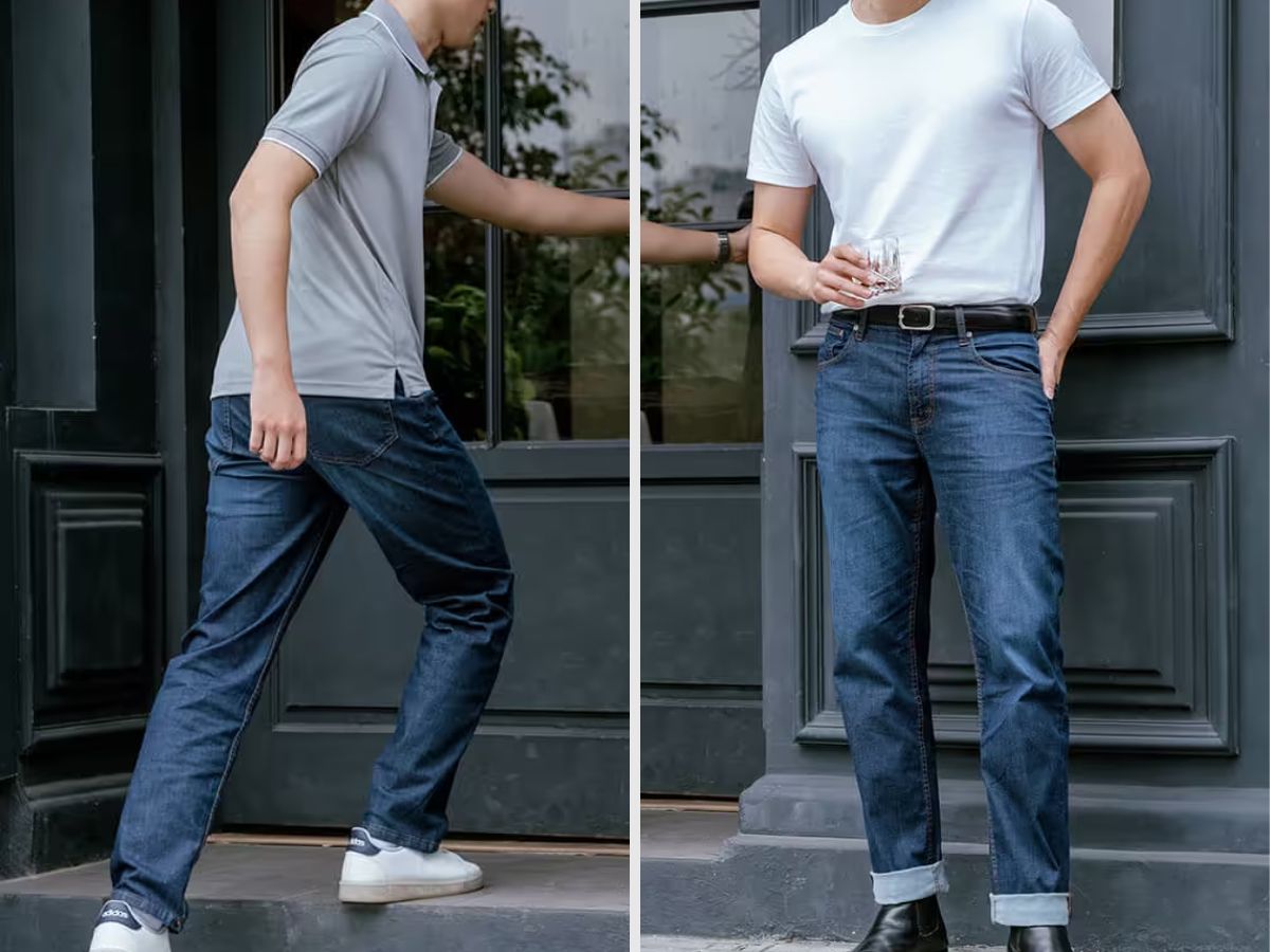 Quần Jeans Nam siêu nhẹ phối cùng áo polo/áo thun