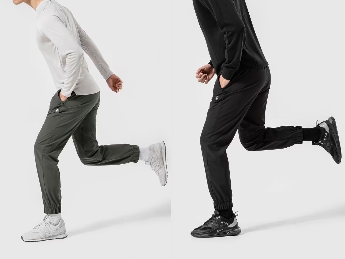 Quần Jogger nam thể thao Hybrid Woven phối cùng áo thun ôm