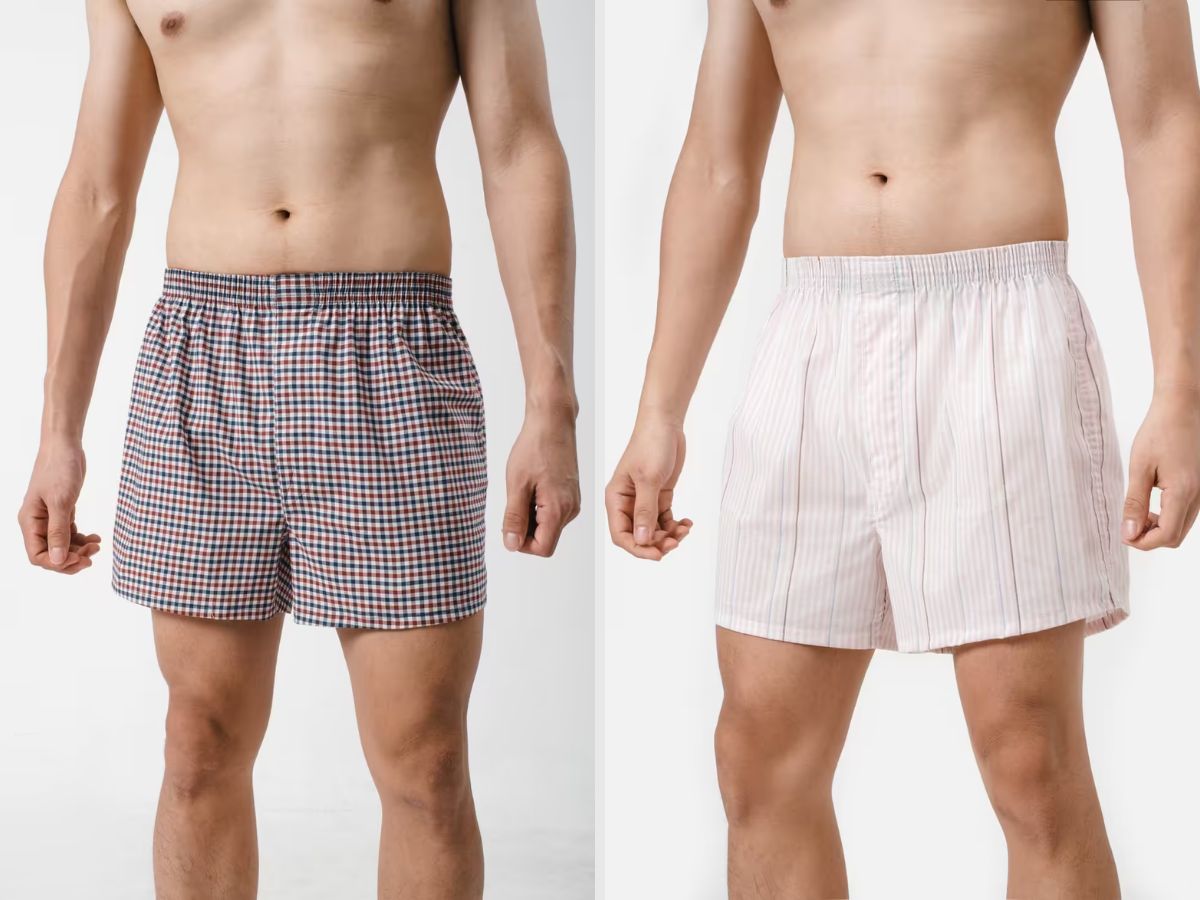 Review Quần Shorts mặc nhà Kẻ sọc